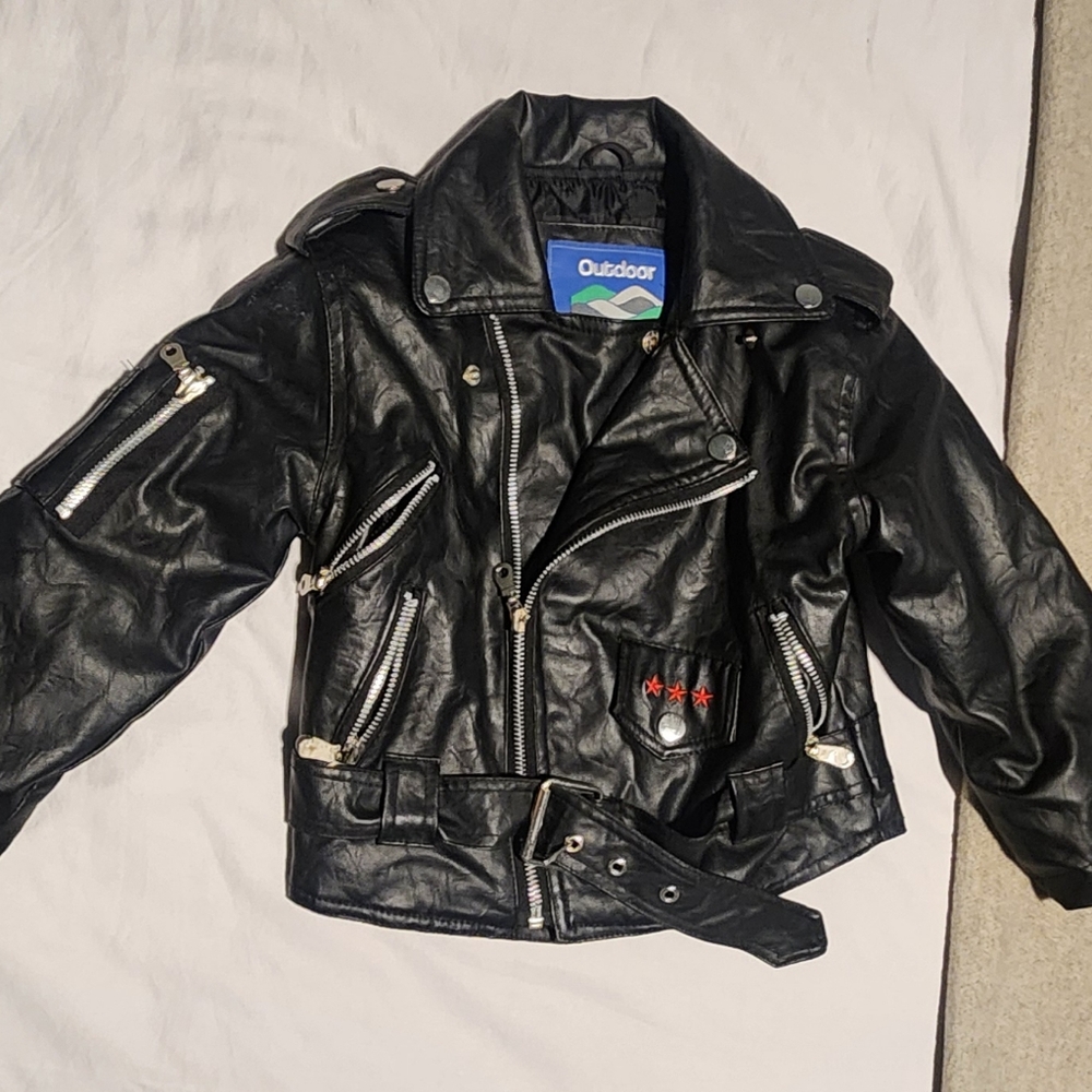 Adorable Black Faux Leather Jacket